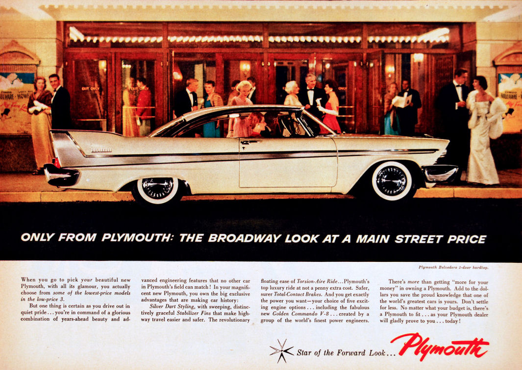1958 Plymouth Auto Advertising